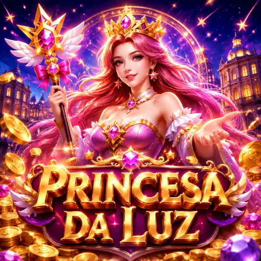 Personagem do Starlight Princess com símbolos em cascata